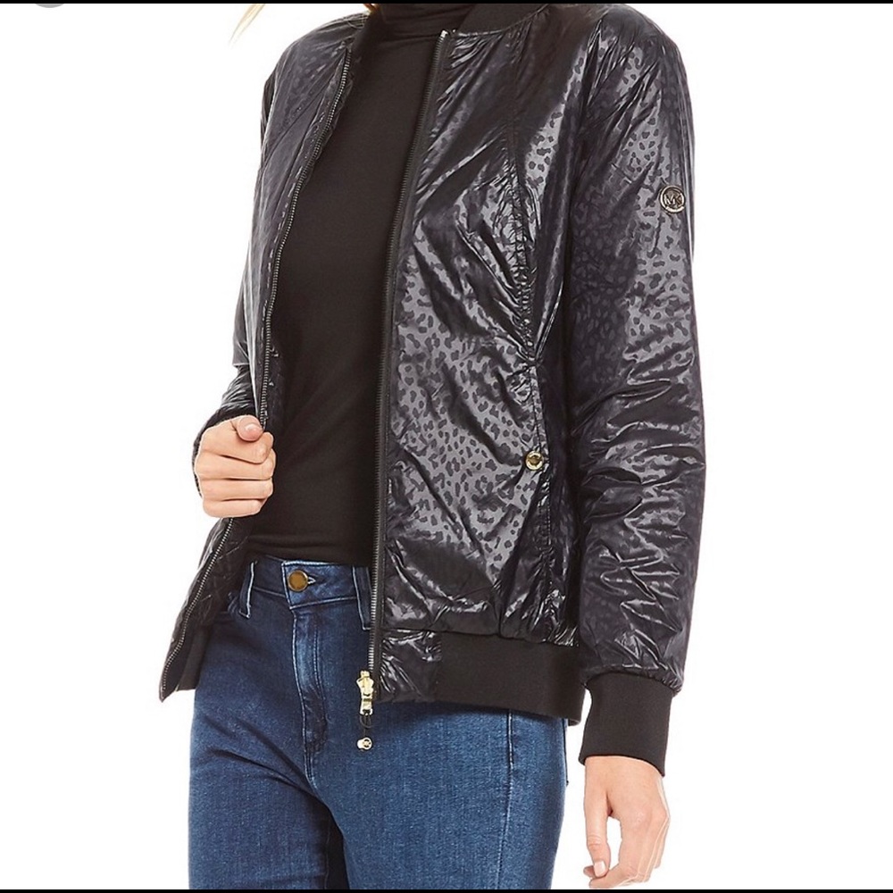 Michael Kors Reversible Bomber Jacket Black